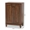Baxton Studio Nissa Modern and Contemporary Walnut Brown Finished Wood 2-Door Shoe Storage Cabinet 178-11218-Zoro - alternate 8
